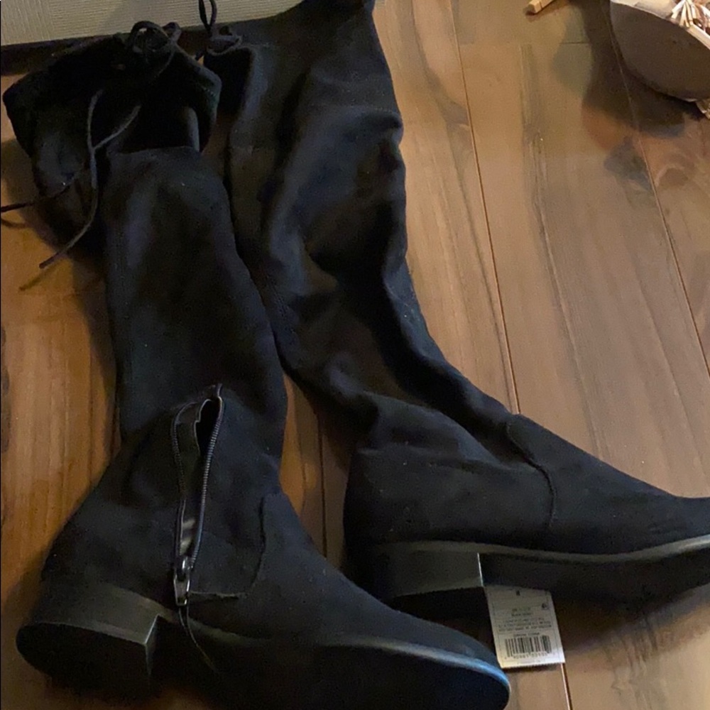 NWT Over the knee black riding boots